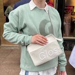 Glossier Women’s Limited Edition Boston Pullover Crewneck Isabella Green Size XL